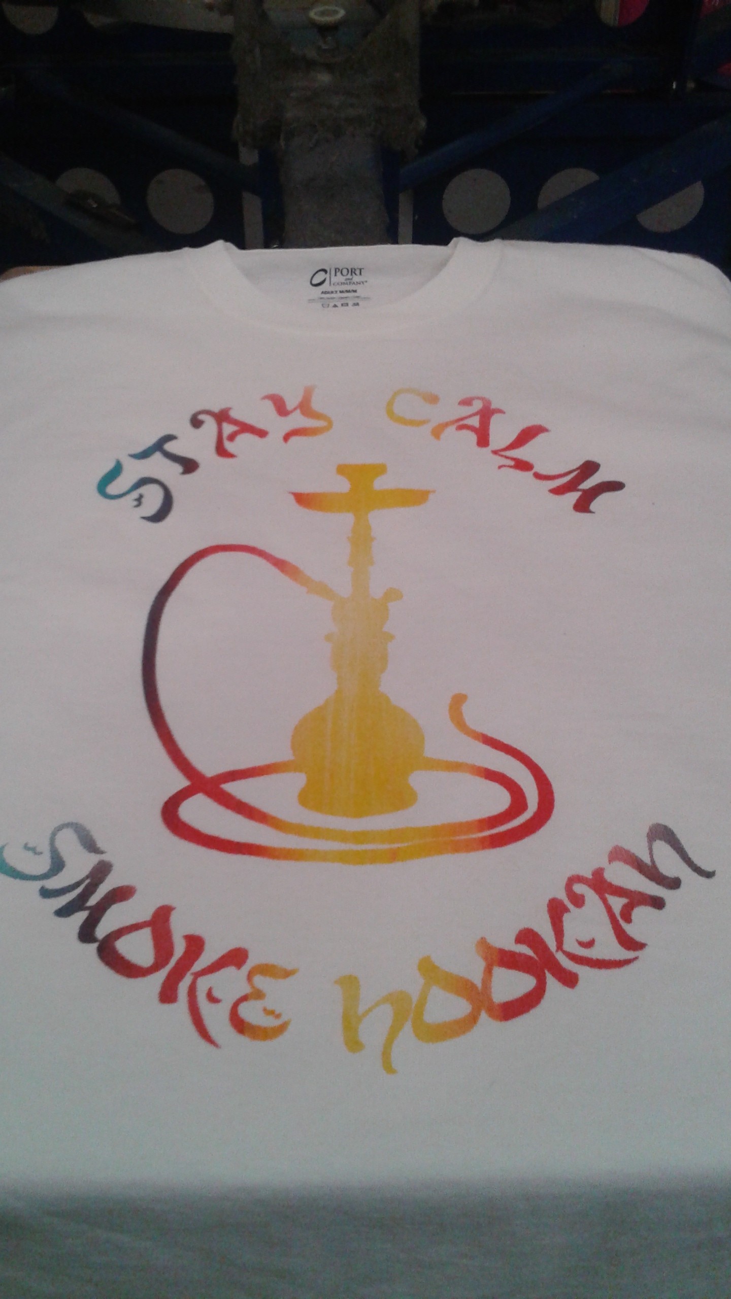 Stay Calm, Smoke Hookah (White)